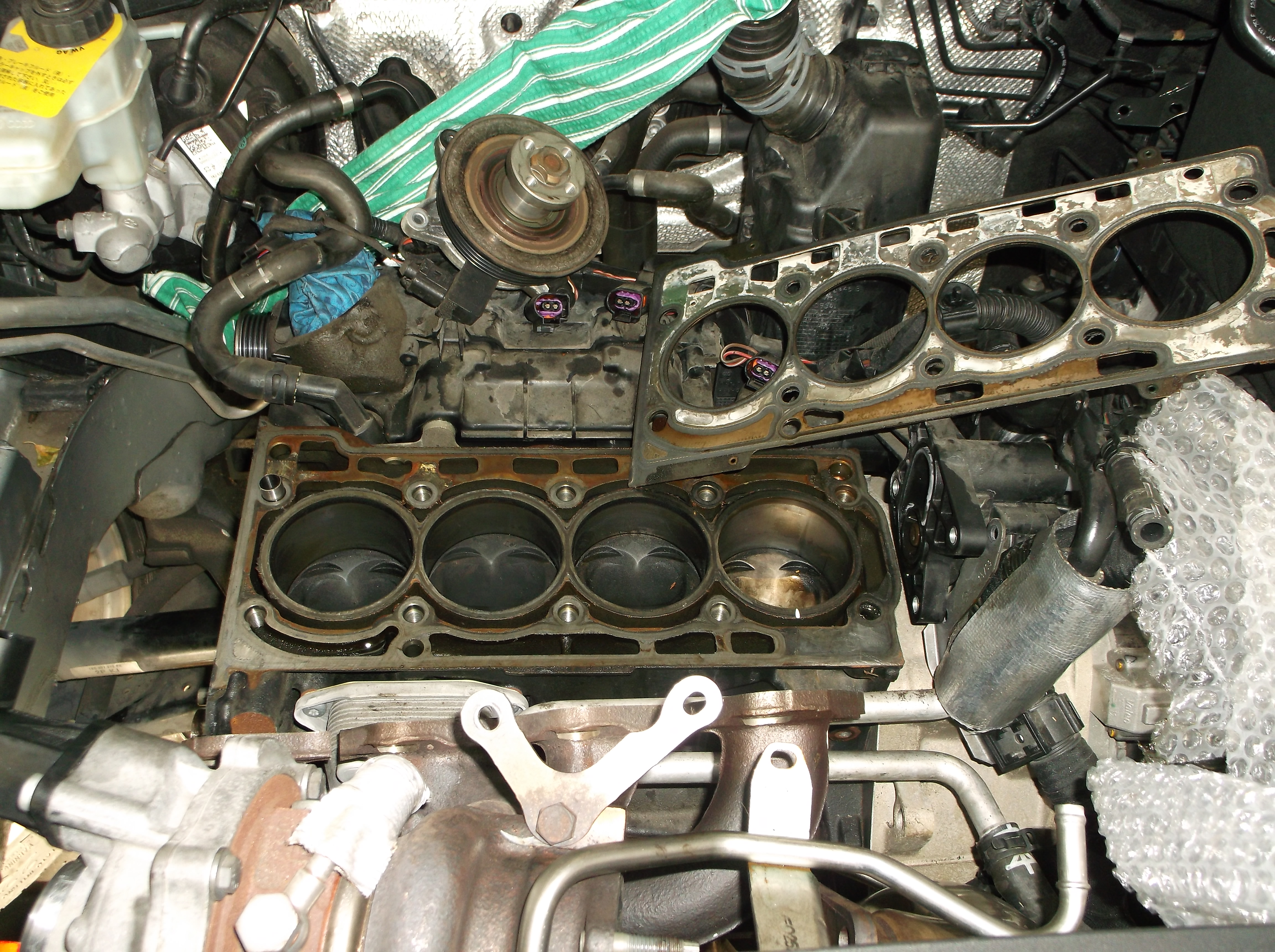 Head & head gasket removed & repairs.